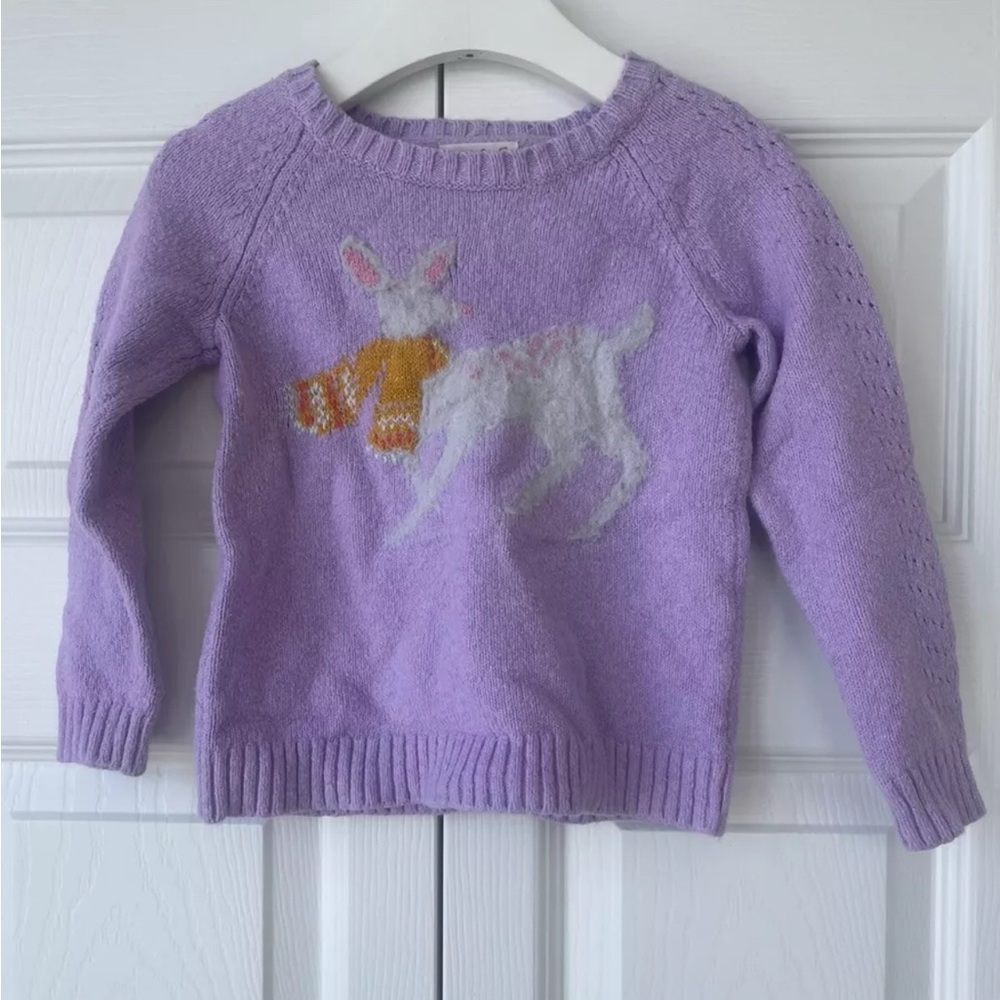 Girls light Purple fluffy Deer sweater Girls Sz 4 Fashion Deals Sales Bargains